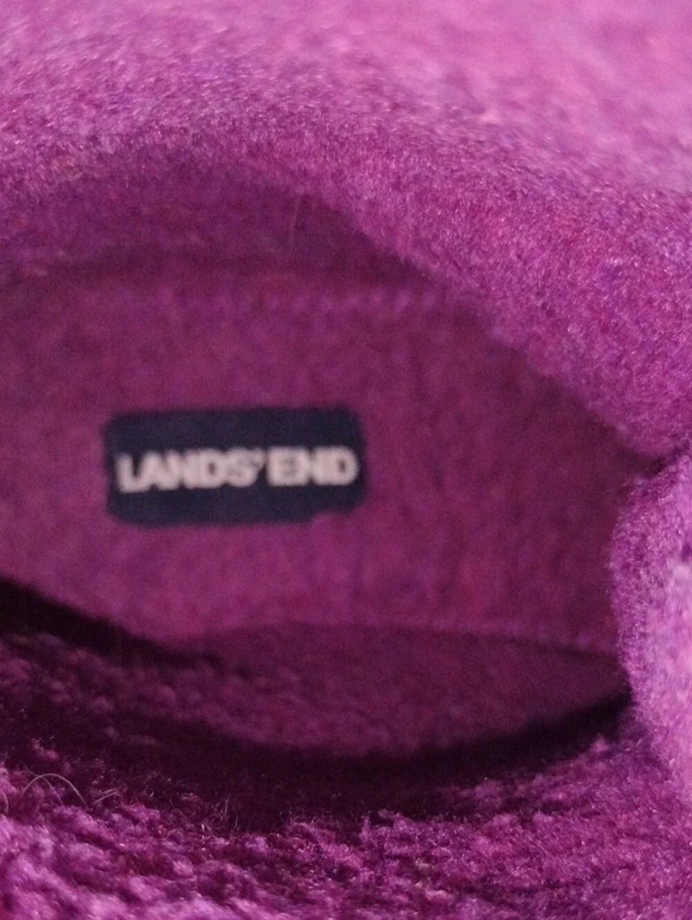 Lands' End Kids Purple Winter Boots with Velcro Straps